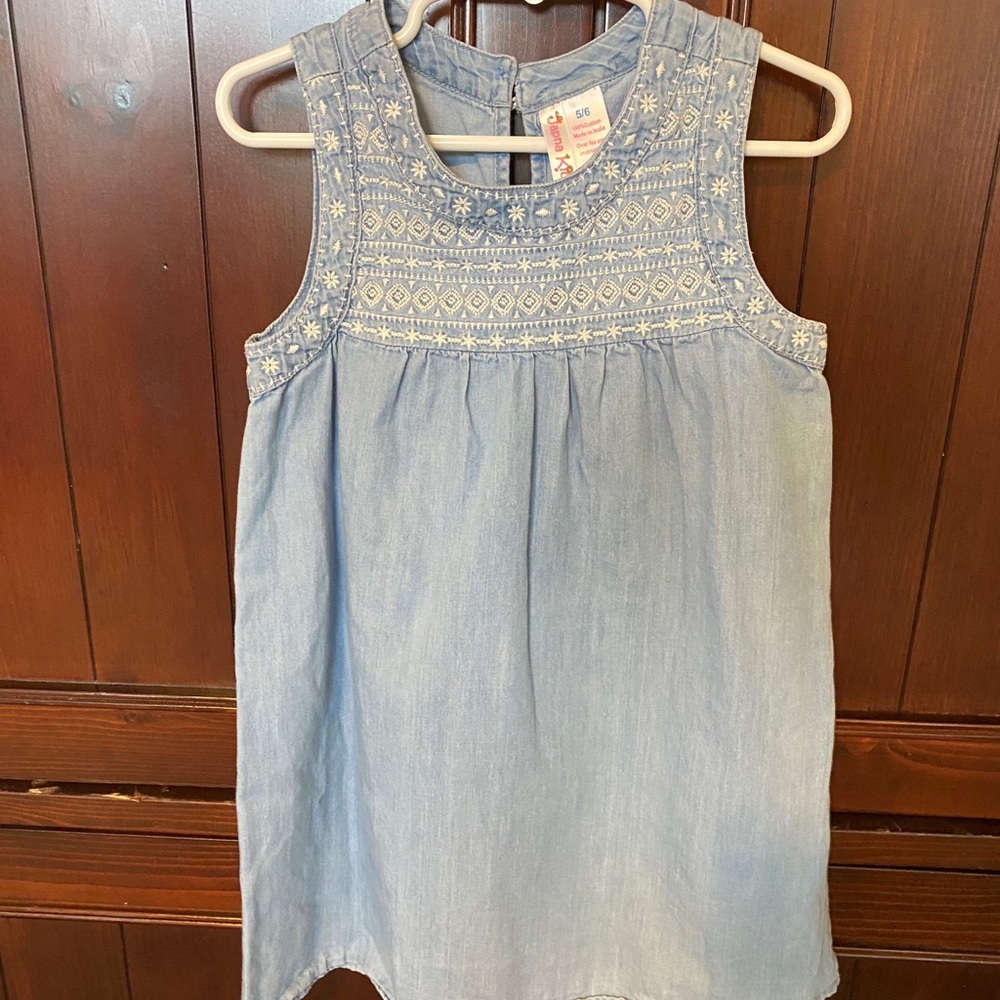 Chambray little girls dress